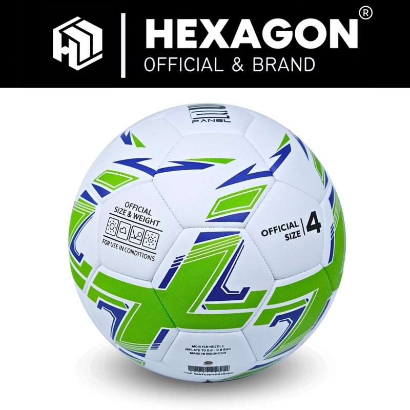 BOLA SEPAK / BOLA KAKI SIZE 4 HEXAGON FORCE ORIGINAL KUALITAS STANDAR FIFA GRATIS PENTIL & JARING