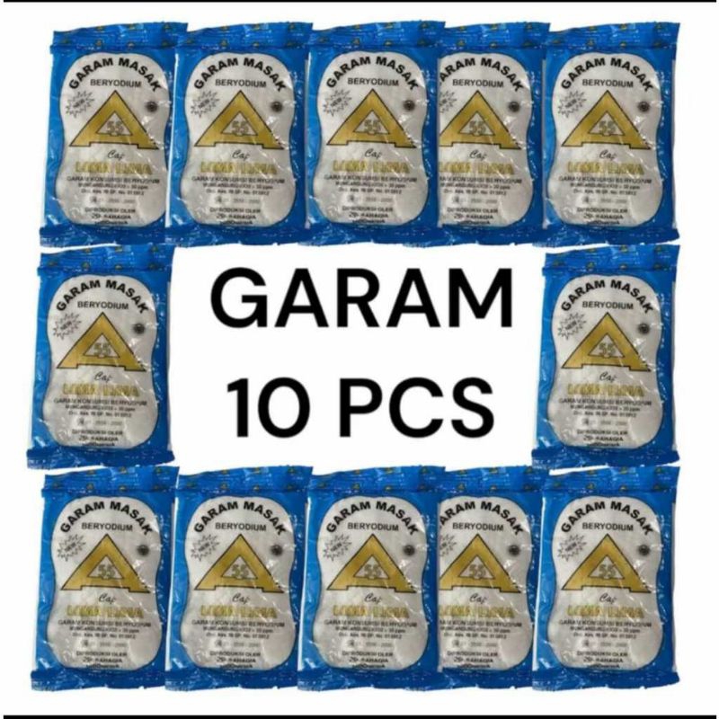 

PAKET 10PCS GARAM DAPUR HALUS KEMASAN 100gr