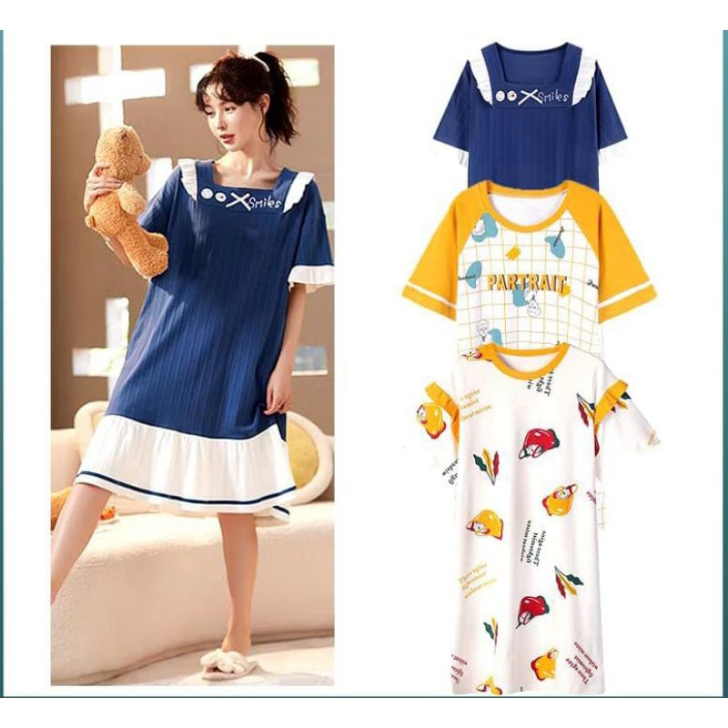 Daster Dres Wanita - Baju Daster Rumahan Homewear - Baju Tidur Import