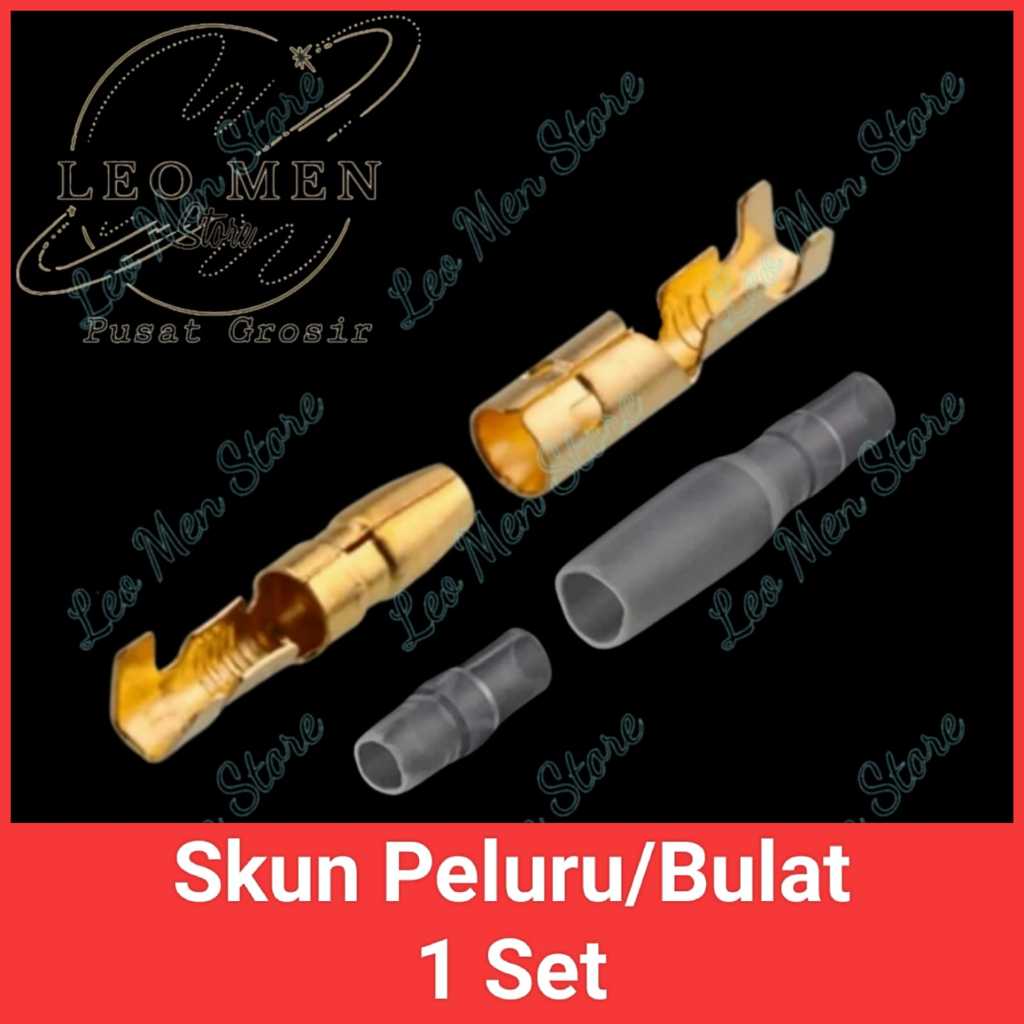 Skun Peluru~Skun Bulat~Skun Kabel~Terminal Kabel~Kuningan~1 Set
