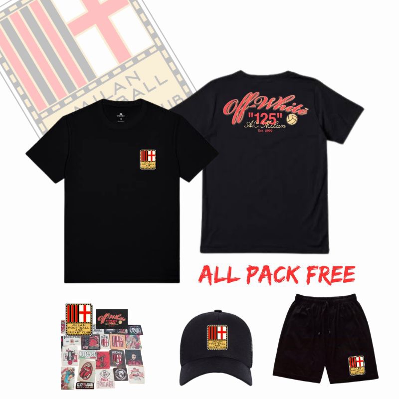 T Shirt Ac Milan 125 Years off white Xtra Bonus New Edition