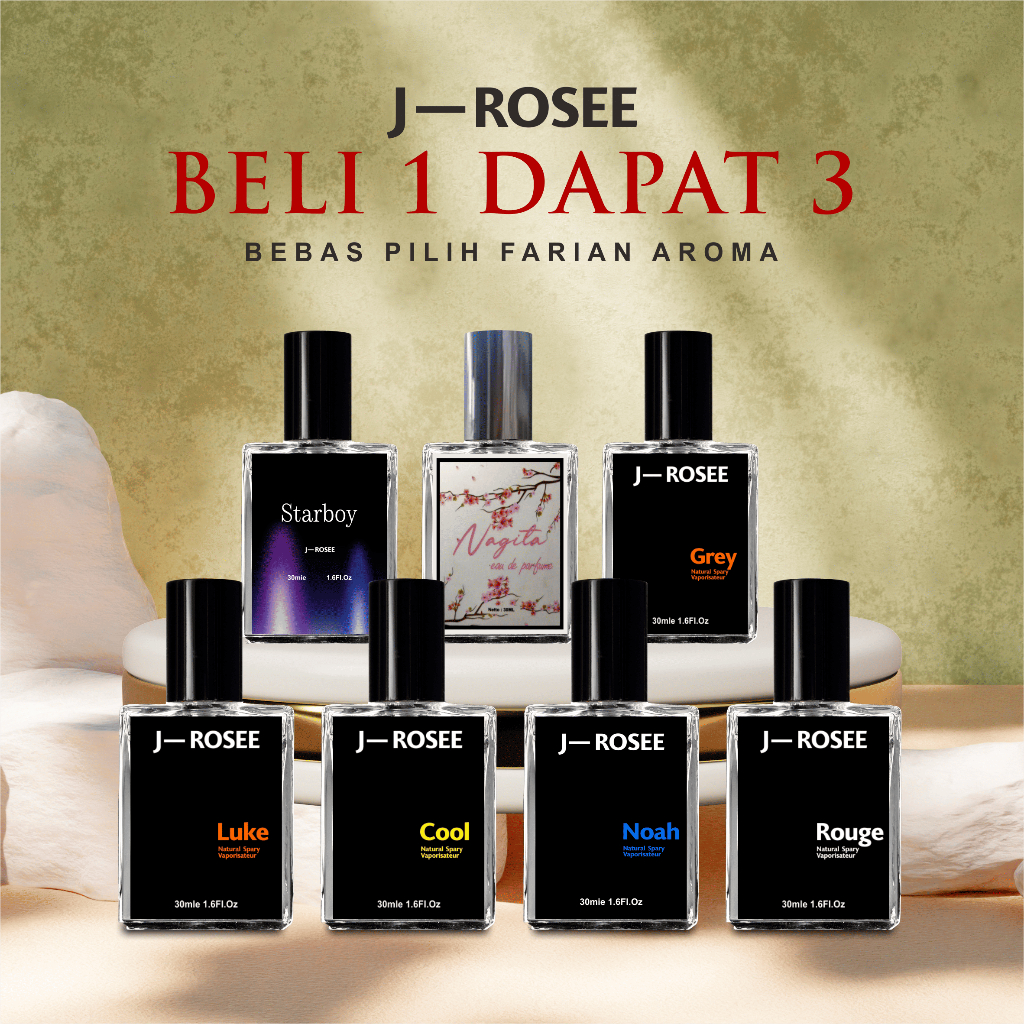 BELI 1 DAPAT 3 PARFUM VIRAL PARFUM PEMIKAT WANITA PARFUM JAYROSSE GREY JAYROSE PARFUM PRIA TAHAN LAM