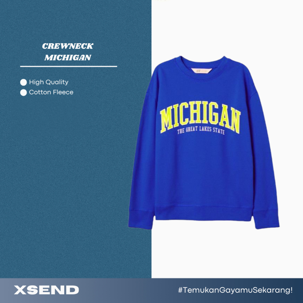 Crewneck HM Michigan Blue