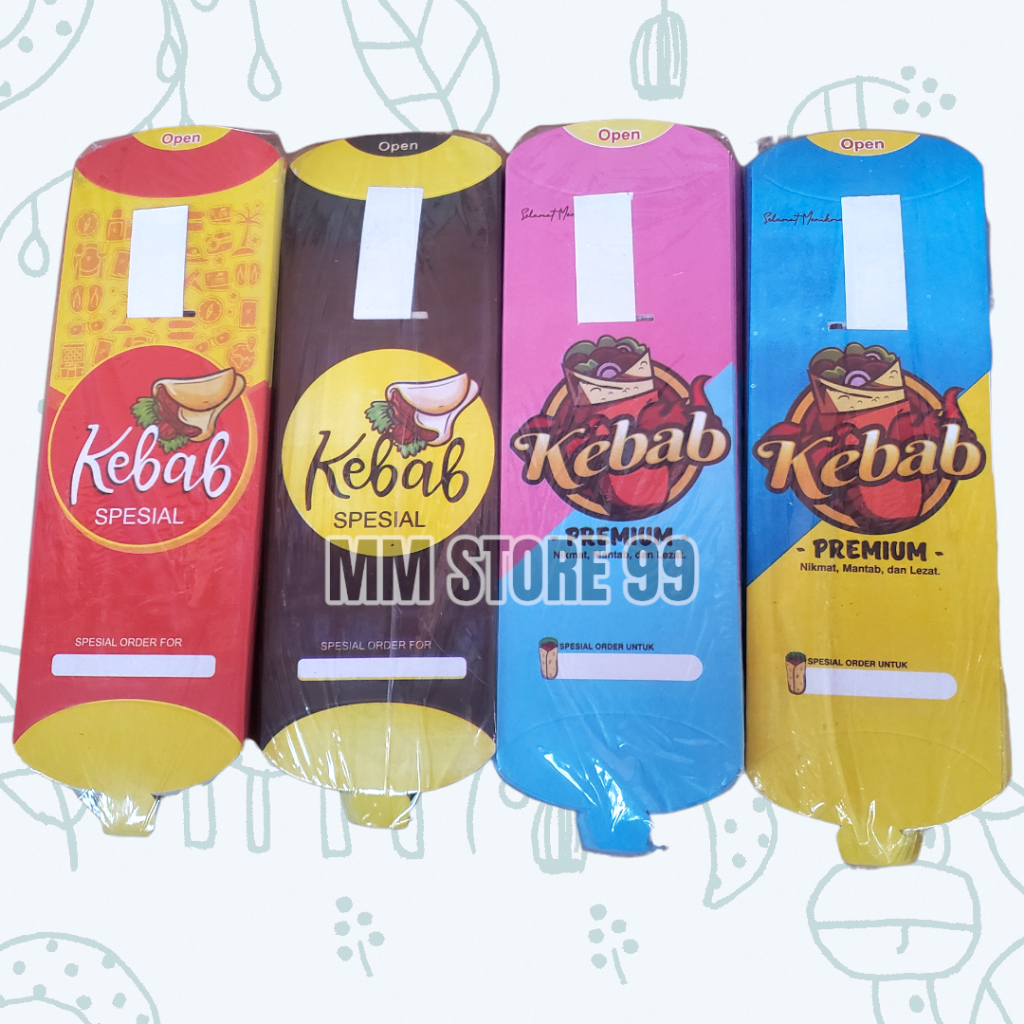 

50 PCS KERTAS DUS KEBAB DUPLEK TARIKAN FKN 24 X 9 CM