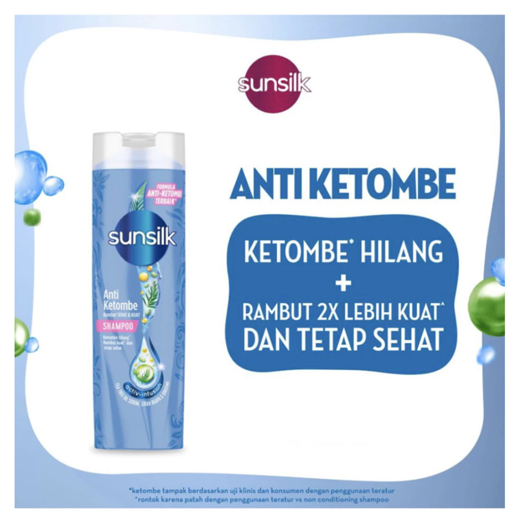 Sunsilk Anti-Ketombe Rambut Sehat & Kuat, Sunsilk Hijab Anti Ketombe & Tidak Lepek Shampo