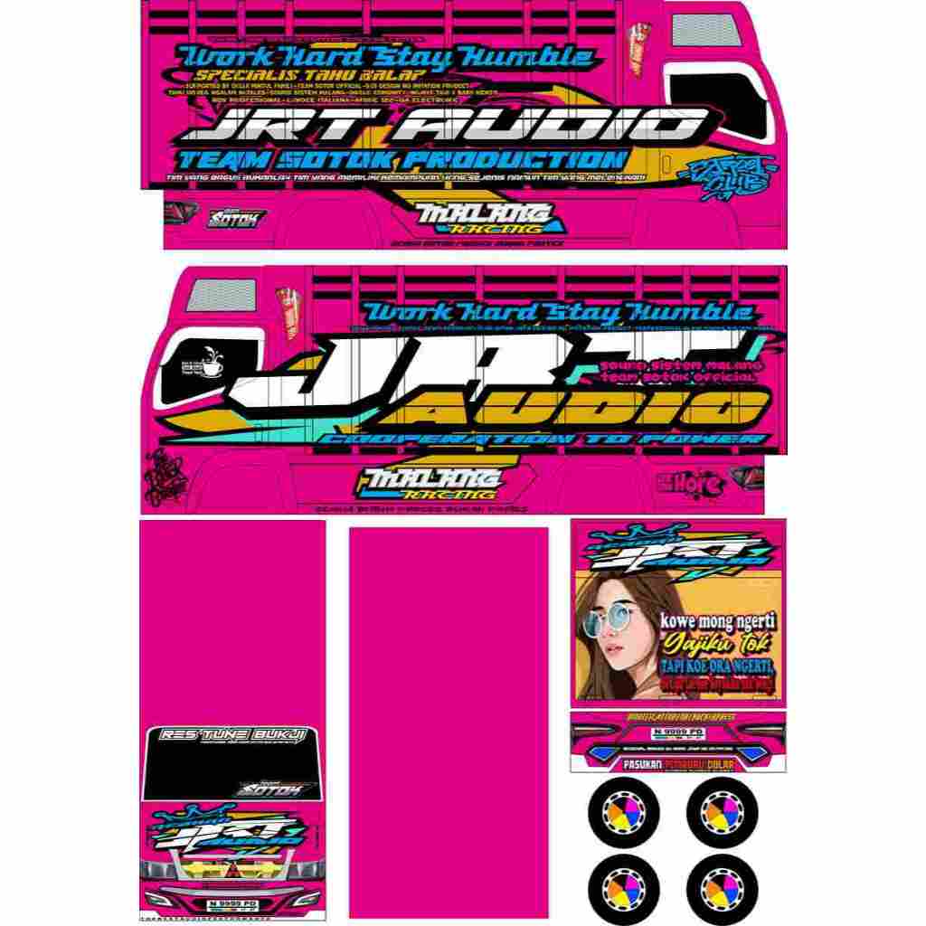 STIKER MINIATUR TRUK OLENG