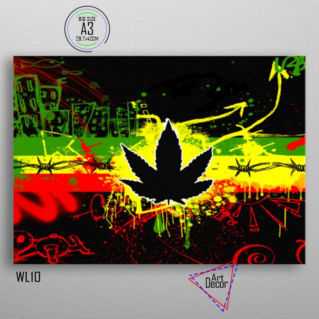 Poster Dinding Kamar Cowok RASTA BOB MARLEY Hiasan Bahan Kayu Dekorasi Estetik REGGAE