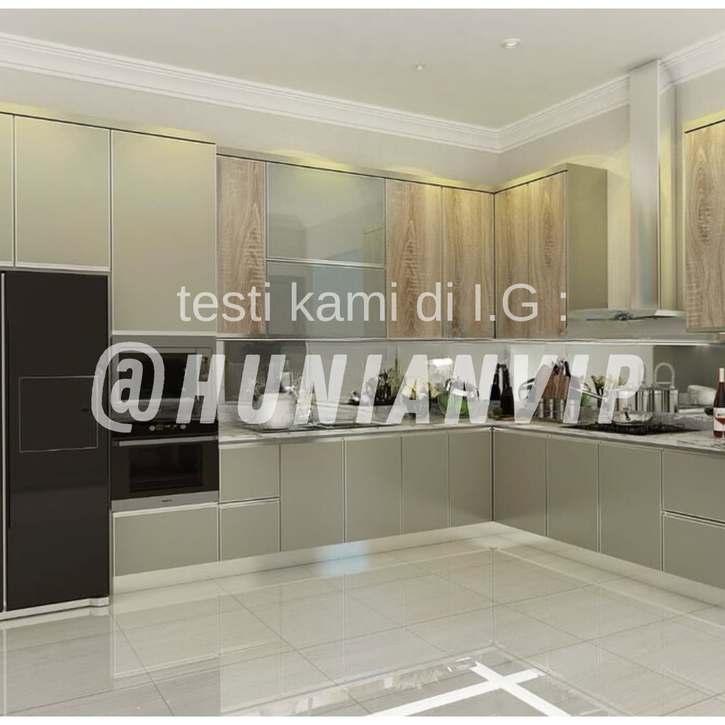 Kitchen set mewah full aluminium surabaya