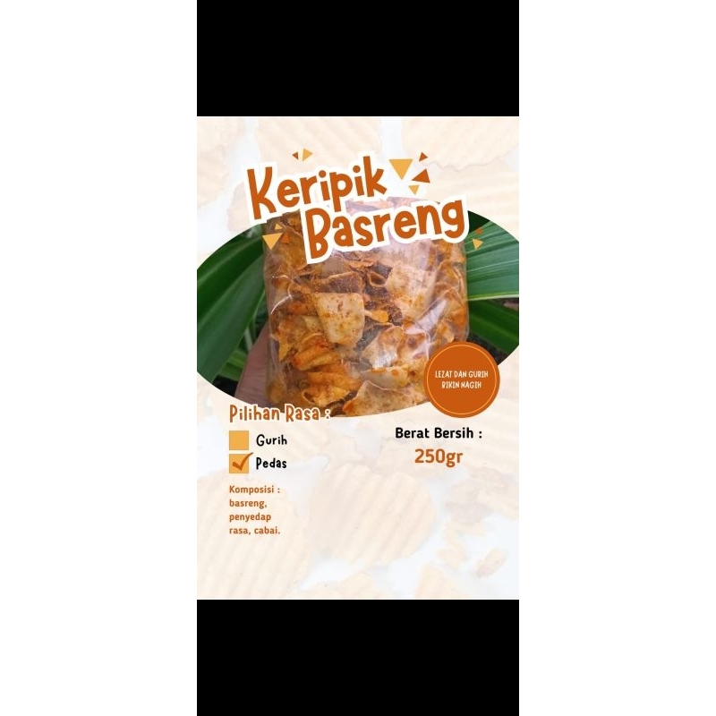 

keripik basreng makanan ringan halal 100%