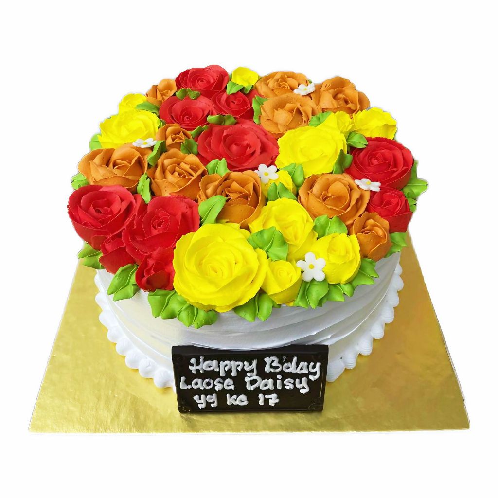 

Cake Rose Yellow & Red
