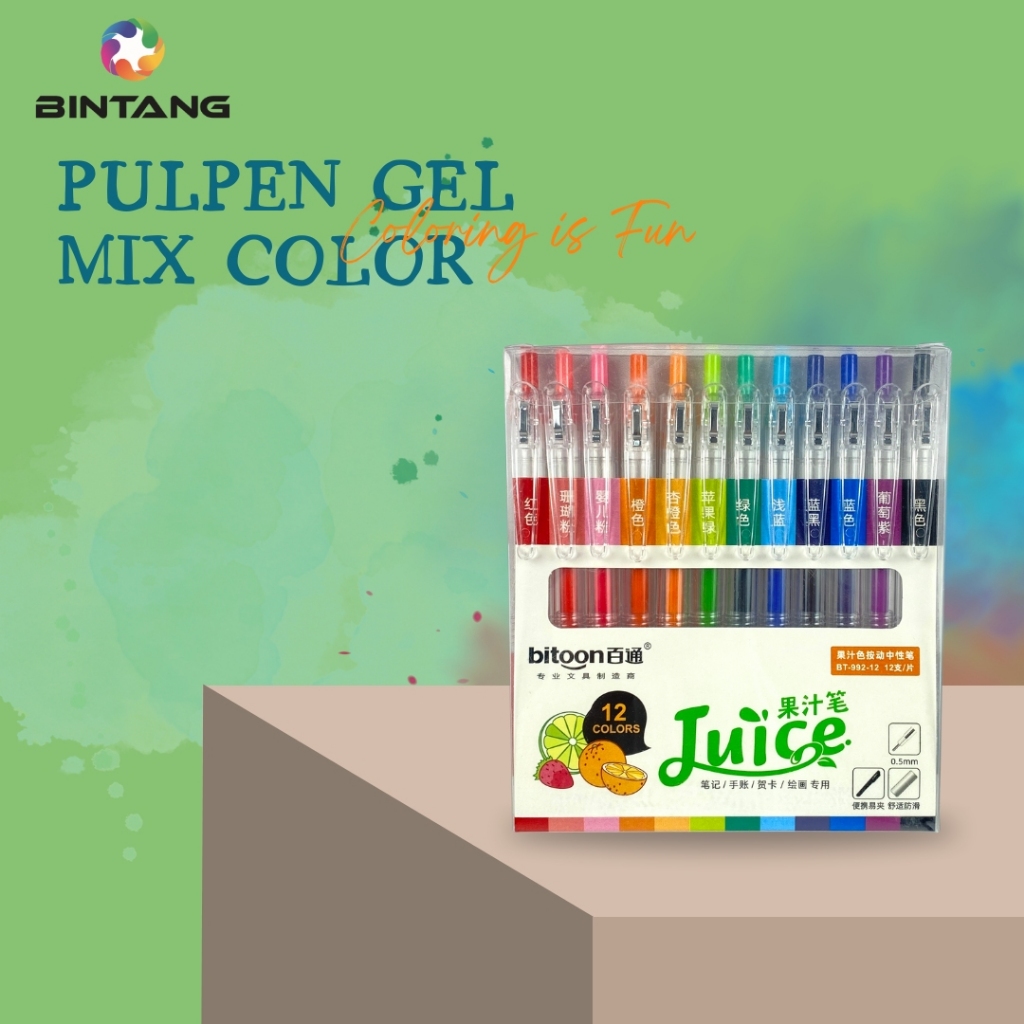 

GPUOOOBOOMC92_PULPEN GEL MIX COLOR BT-992