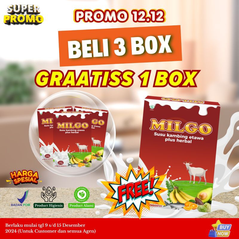 

Promo Milgo 12.12 Beli 3 Free 1