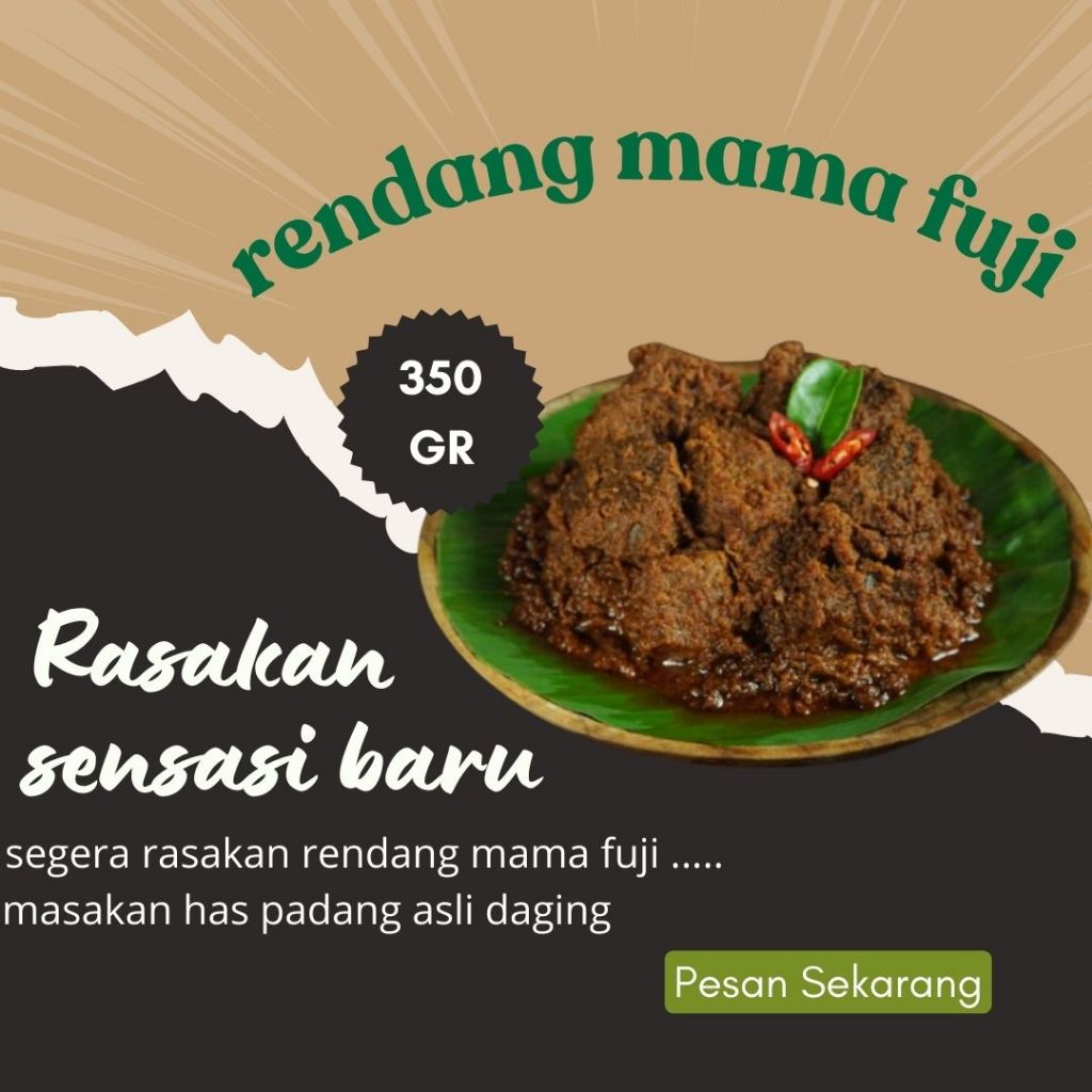 

Mamafuji - Rendang Ayam Isi 4 Potong Khas Padang asli rendang daging termurah dan enak