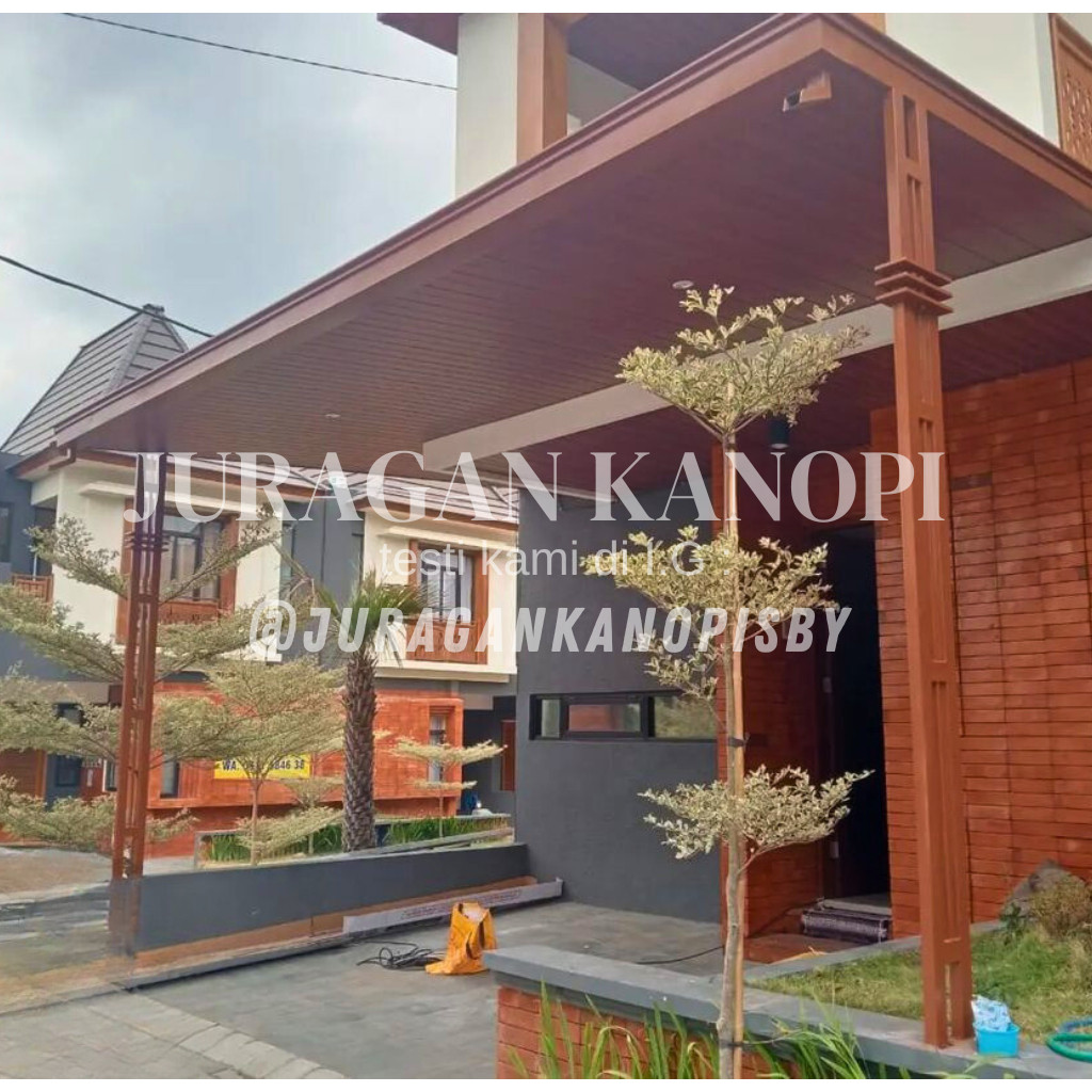Kanopi atap plafon pvc terpasang + Alderon Double layer Terpasang