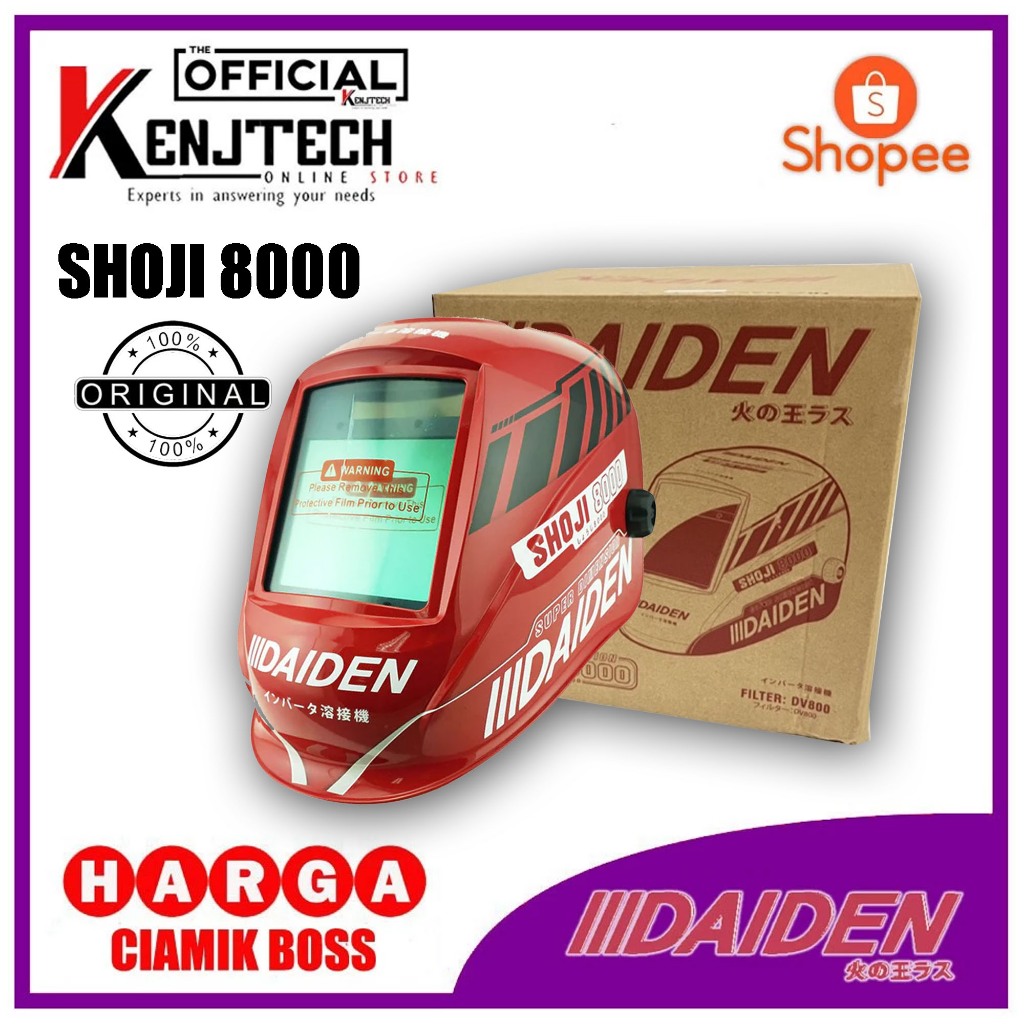 TOPENG LAS OTOMATIS DAIDEN KANNO 500 | DAIDEN SHOJI 8000 ORIGINAL HELM LAS OTOMATIS REDUP