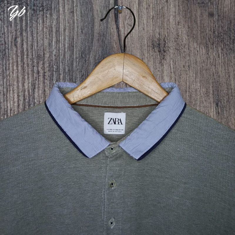ZARA, kaos kerah polo shirt pria
