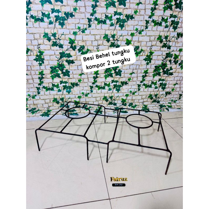 Besi behel kompor dua tungku / besi kompor