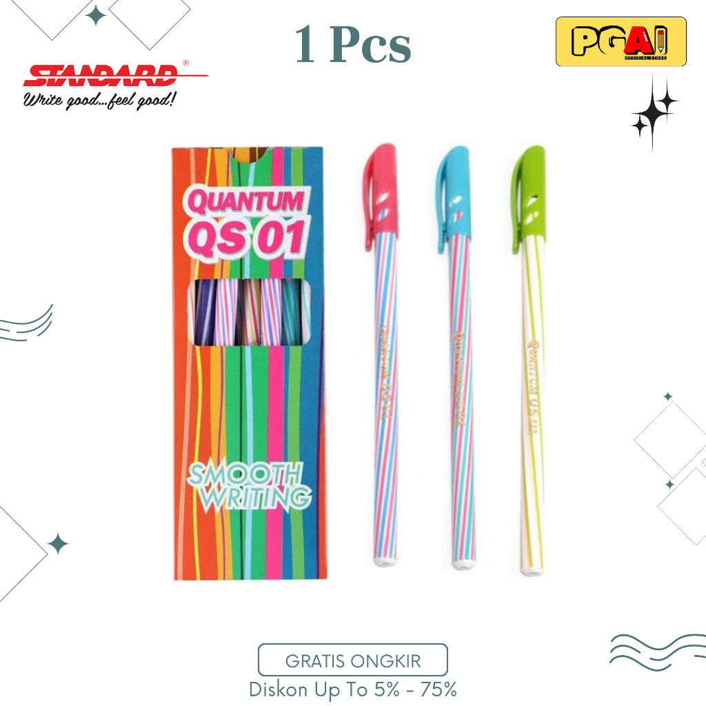 

(PGAI) PULPEN QUANTUM QS-1 1 PCS ( ALAT TULIS / PEN / BALLPOINT / PENA )