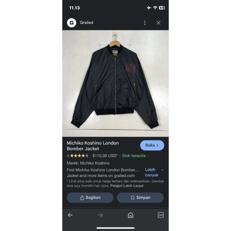 Michiko Koshino London Bomber Jacket vintage