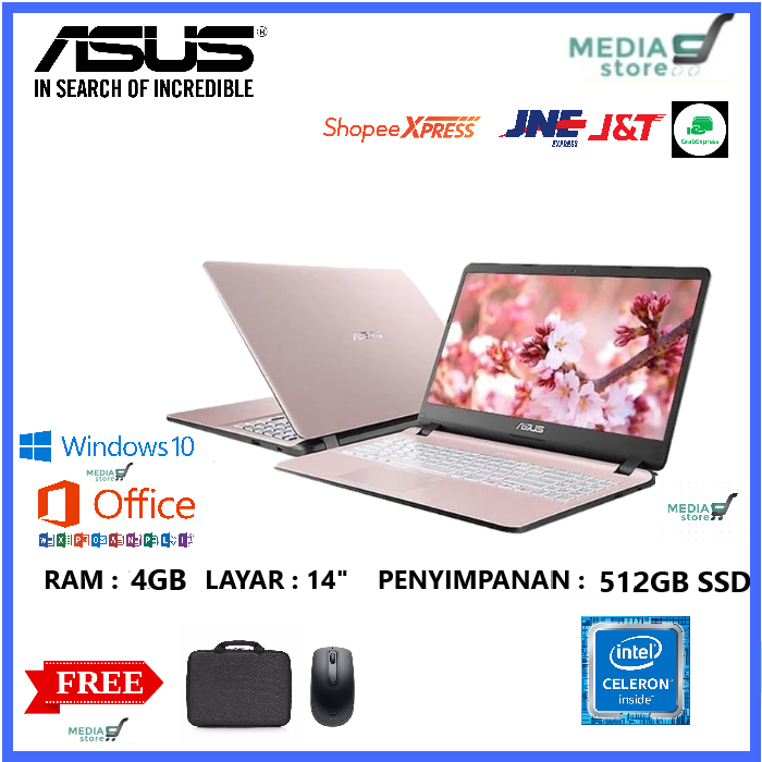 Laptop Asus Slim A407MA Intel N4000 Ram 4gb Ssd 512gb