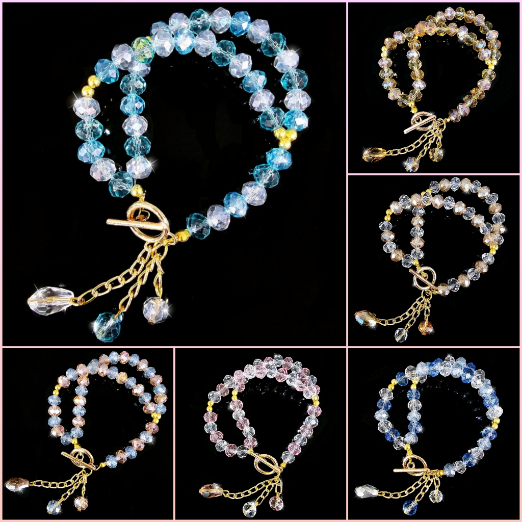 Gelang Tasbih Wanita Kristal 33 Butir - A506