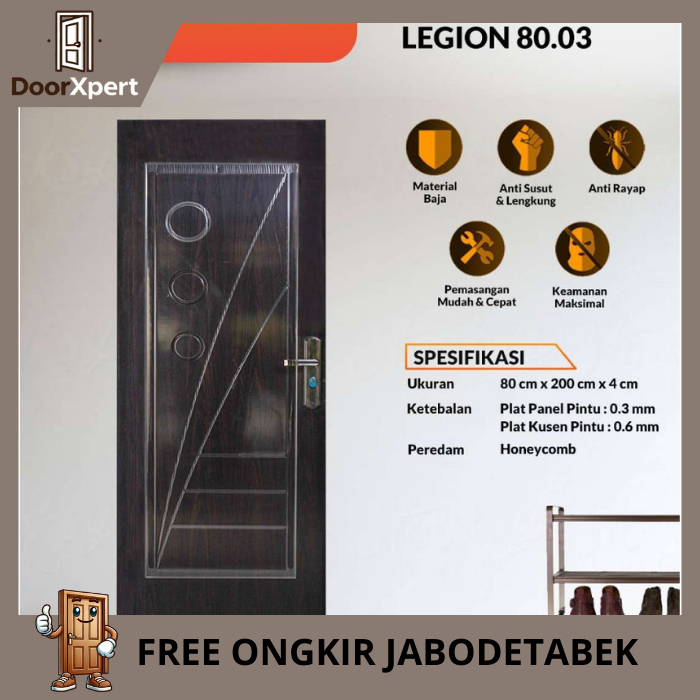 Pintu Rumah | Pintu Kamar Baja Fortress LEGION 80.03 - 80x200