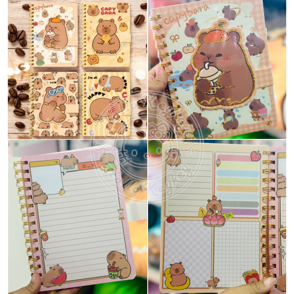 

buku jurnal agenda diary memo notebook capibara capybara