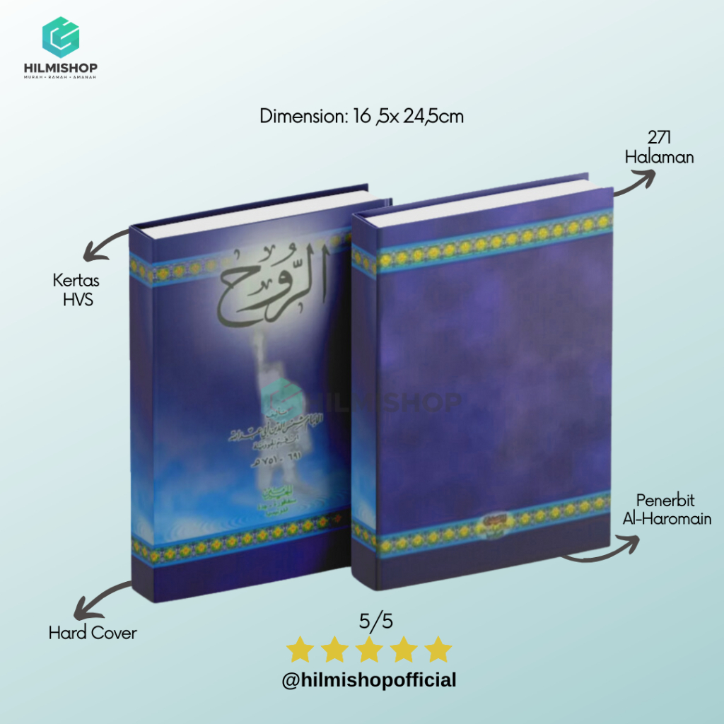 Kitab Kuning Ar-Ruh Ibnu Qoyyim Tulisan Arab