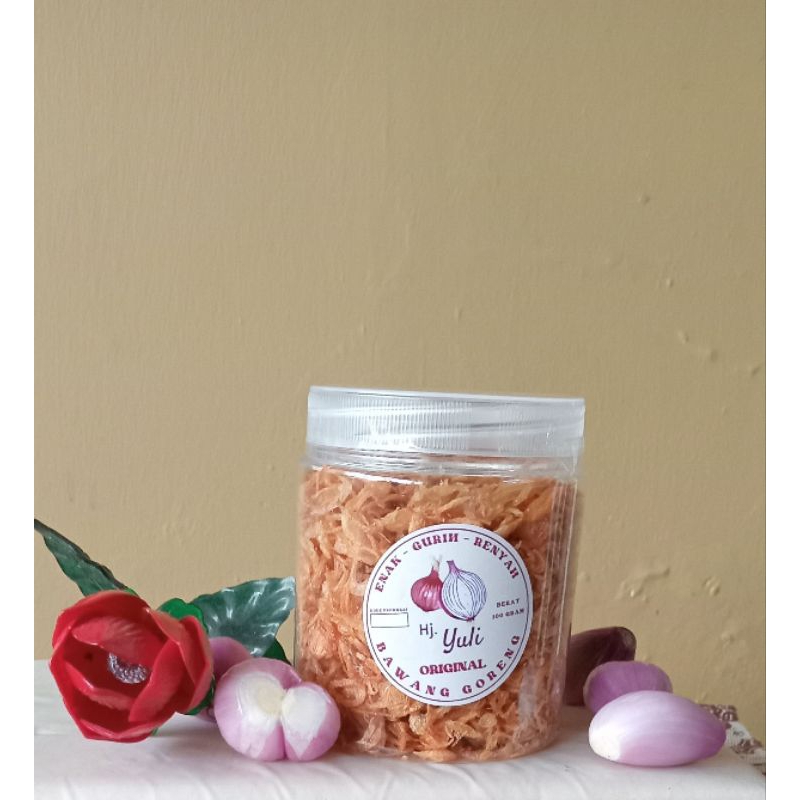 

Bawang merah goreng asli 100% orginal berqualitas garing gurih manis enak renyah.100 gr