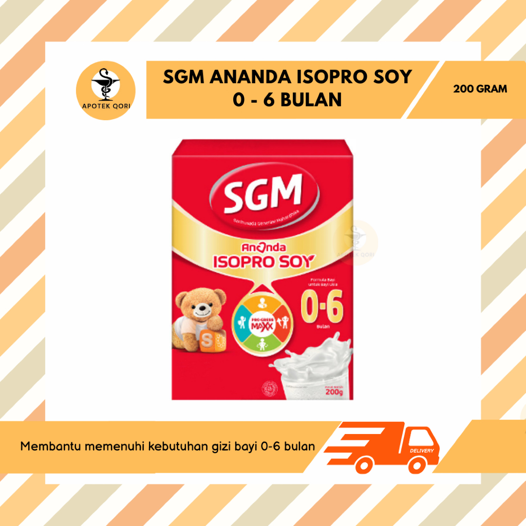 SGM ANANDA ISOPRO SOYA 0-6 BULAN 200 GRAM/SUSU SOYA UNTUK ALERGI SUSU SAPI