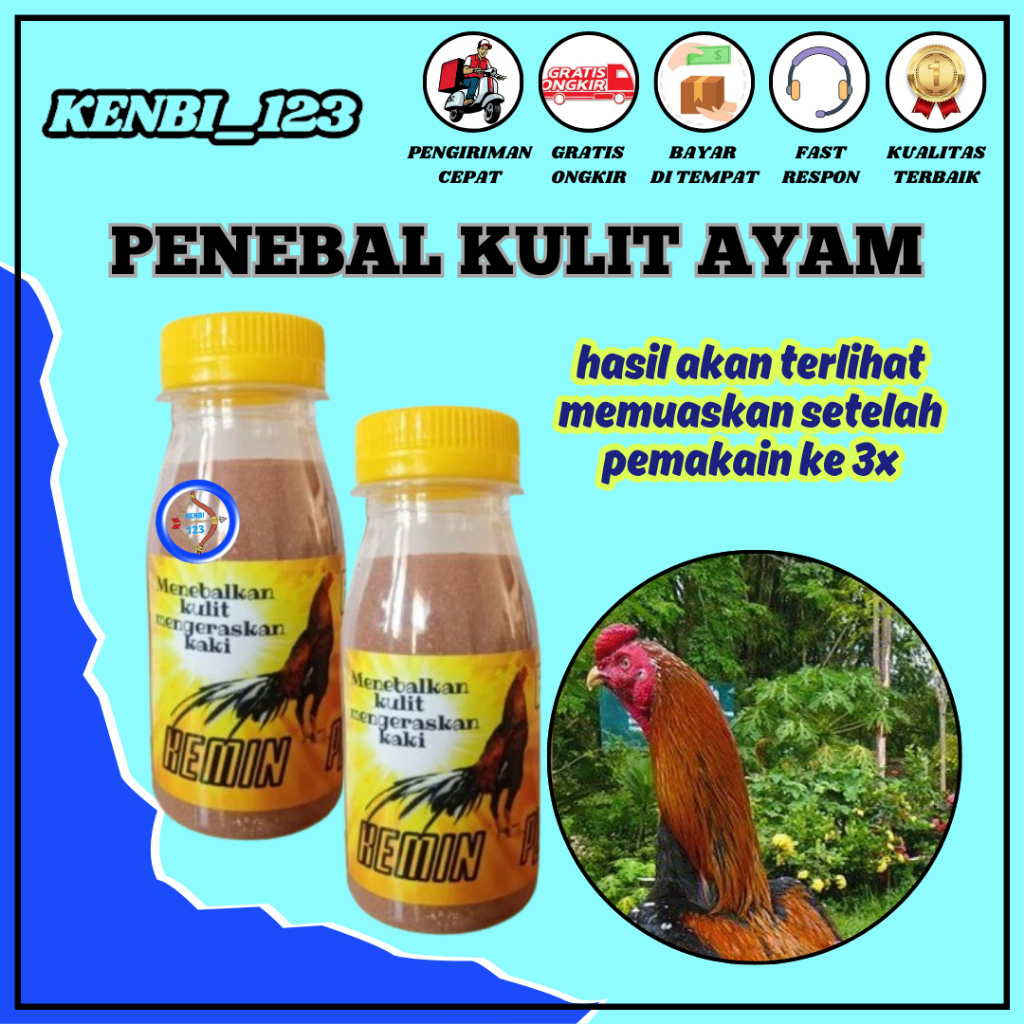 kemin ayam penebal kulit ayam.pengeras kaki ayam pemerah kulit ayam KEMIN SERBUK KENBI_123