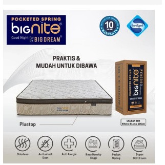 Springbed BIGNITE In The Box Pocket Spring Plushtop | Matras In The Box Bigland by Big Dream ukuran 