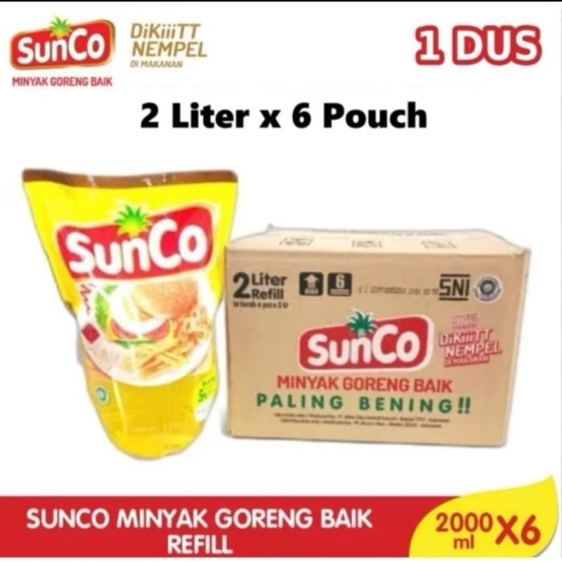 

SunCo Minyak Goreng Baik Refill 2 Liter x 6 Pouch