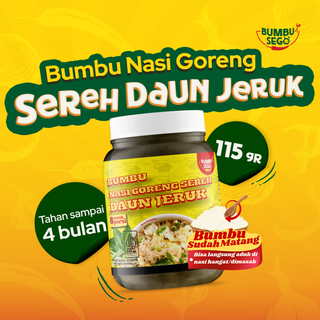 

BUMBUSEGO Bumbu Nasi Goreng Daun Jeruk Sereh Instan 115g
