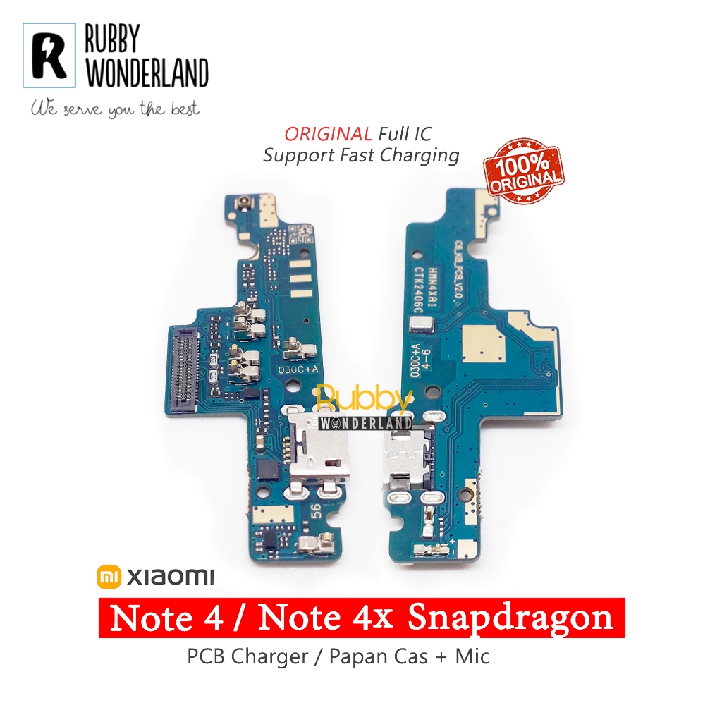 Papan Cas PCB Konektor Charger Mic Xiaomi Redmi Note 4 Note 4x Snapdragon