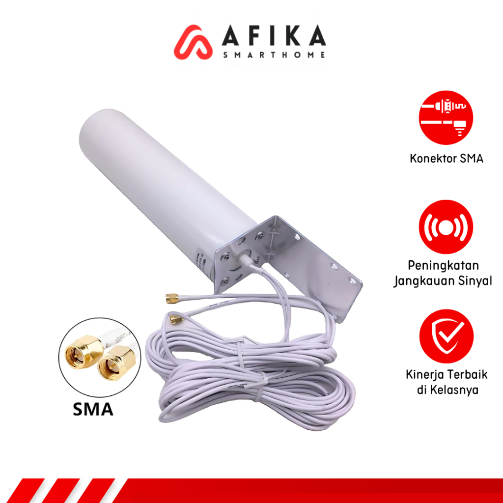 Antena Eksternal Modem Router WiFi 3G 4G LTE 12dBi Konektor SMA