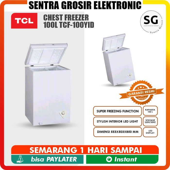 TCL CHEST FREEZER 100L TCF-100YID 100 YID