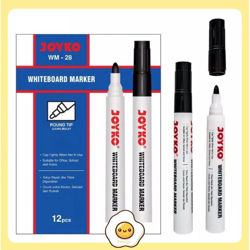 

Spidol Papan Tulis Joyko / WhiteBoard Marker Spidol Joyko WM-28 HITAM (PCS)