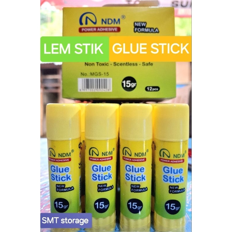 

LEM STIK / GLUE STICK NDM 15 GRAM [ 12 Pcs ]