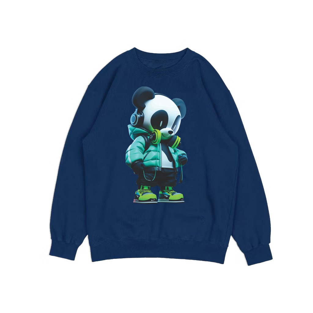 BAJU CREWNECK / SWEATSHIRT PRIA PANDA / BAJU DISTRO CETAK DTF