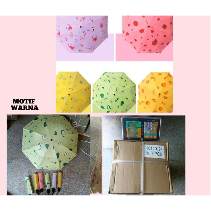 Payung Lipat Murah Import Motif Buah Buahan Payung Manual