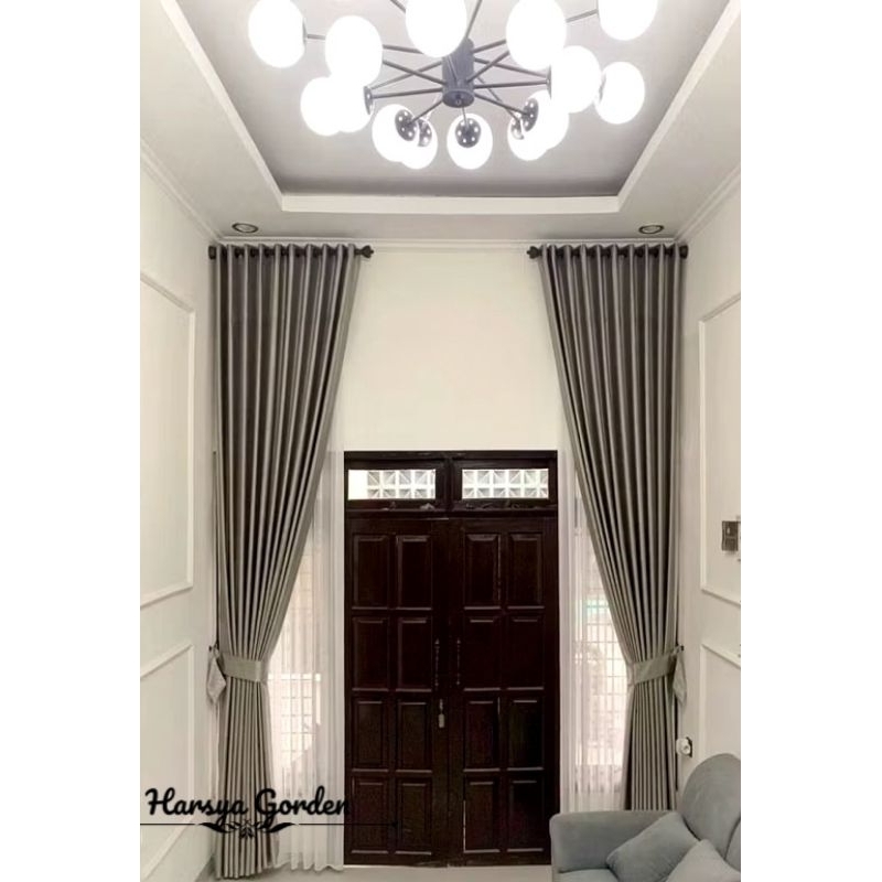 Gorden Jendela Blackout Glossy Minimalis Mewah