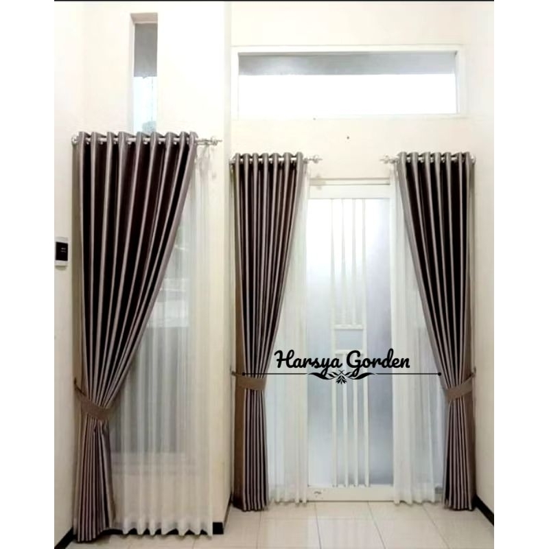 Gorden Jendela Blackout Glossy Minimalis Mewah