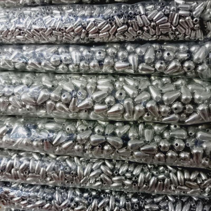 Mutiara Padi Tetes RH PON Manik Perak Manik Payet