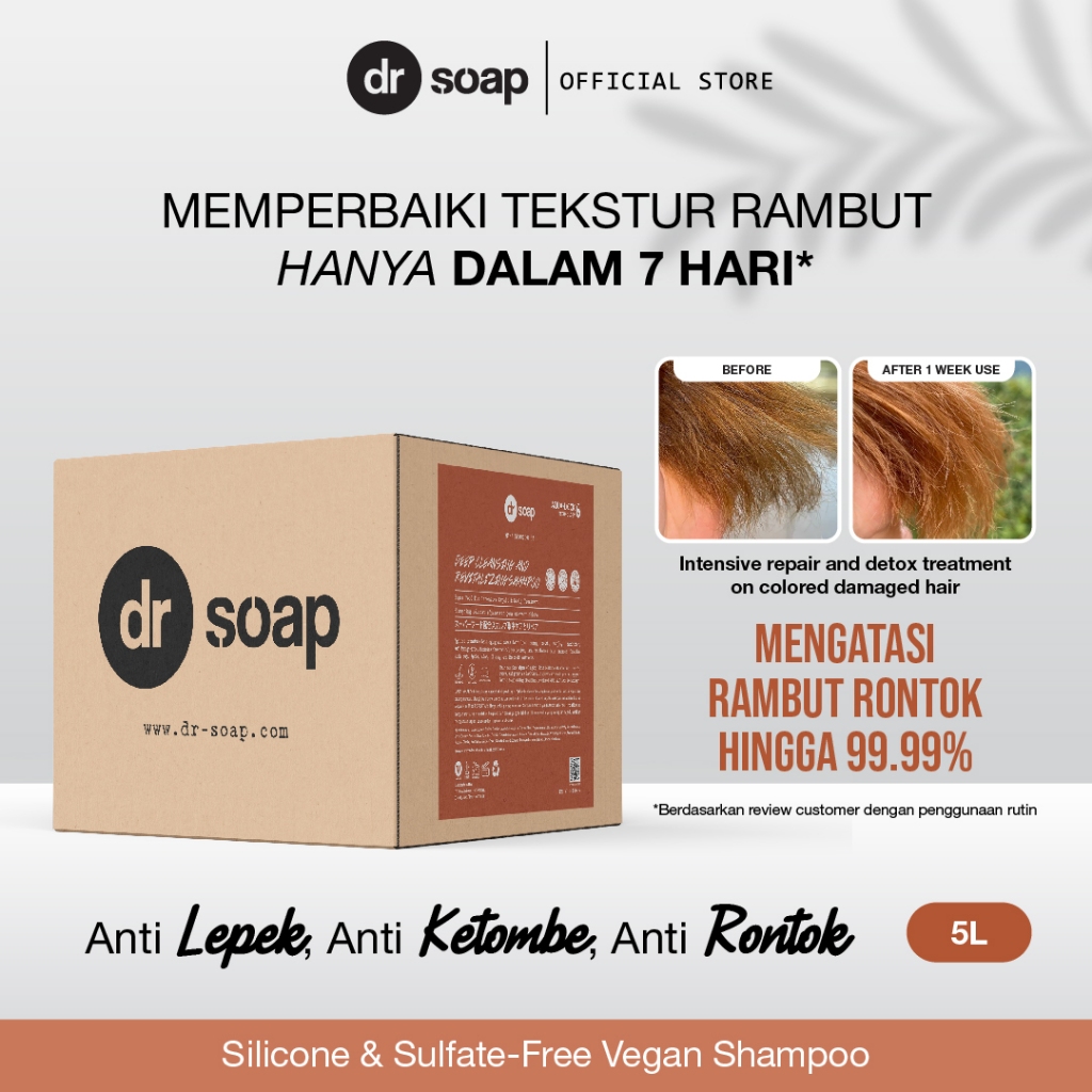 dr soap Deep Cleansing & Revitalizing Shampoo (Mars Spice) Refill 5 Liter | Sampo Rambut Berwarna An