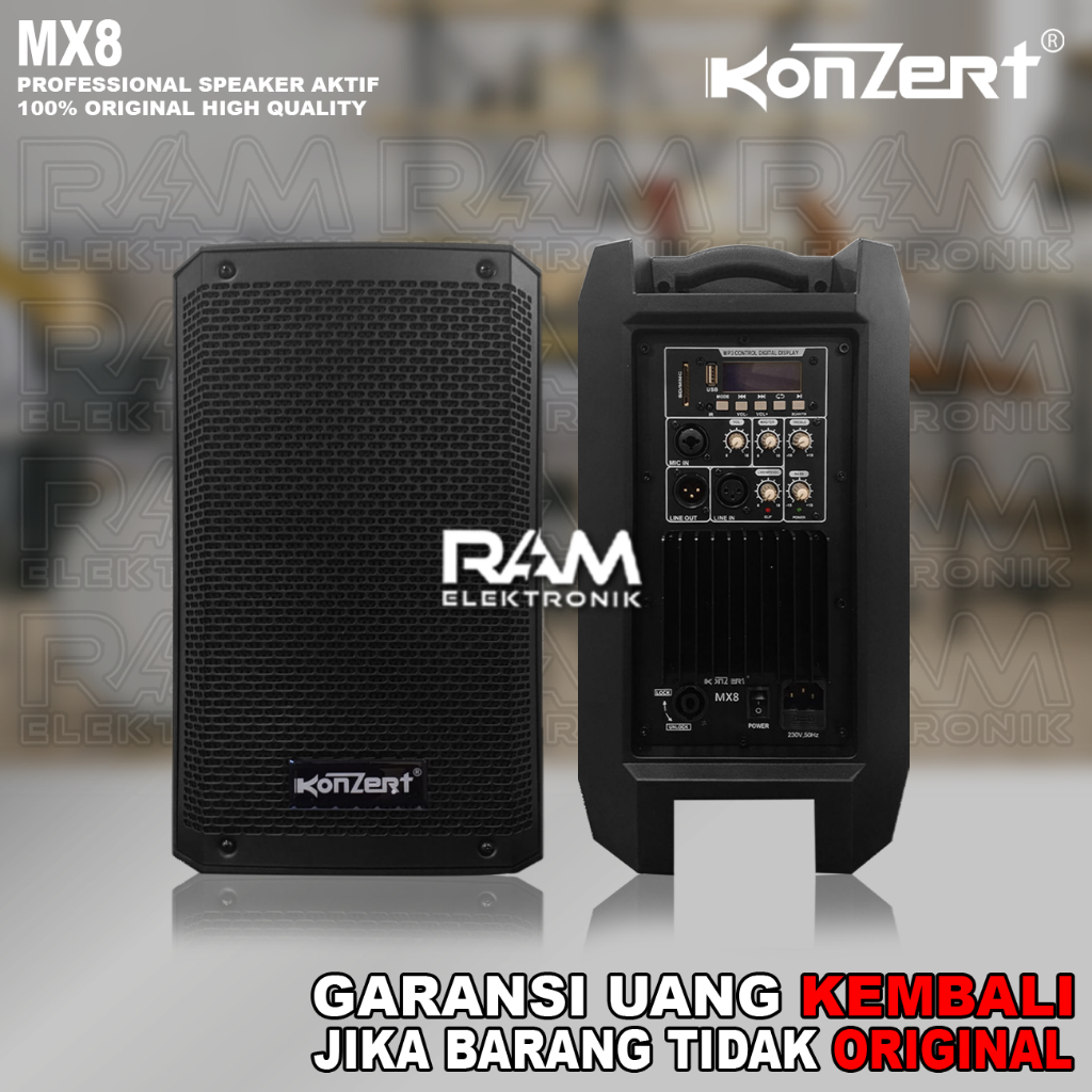 Speaker Aktif 8 Inch Konzert MX8 | MX 8 Bluetooth USB Original Audio Seven