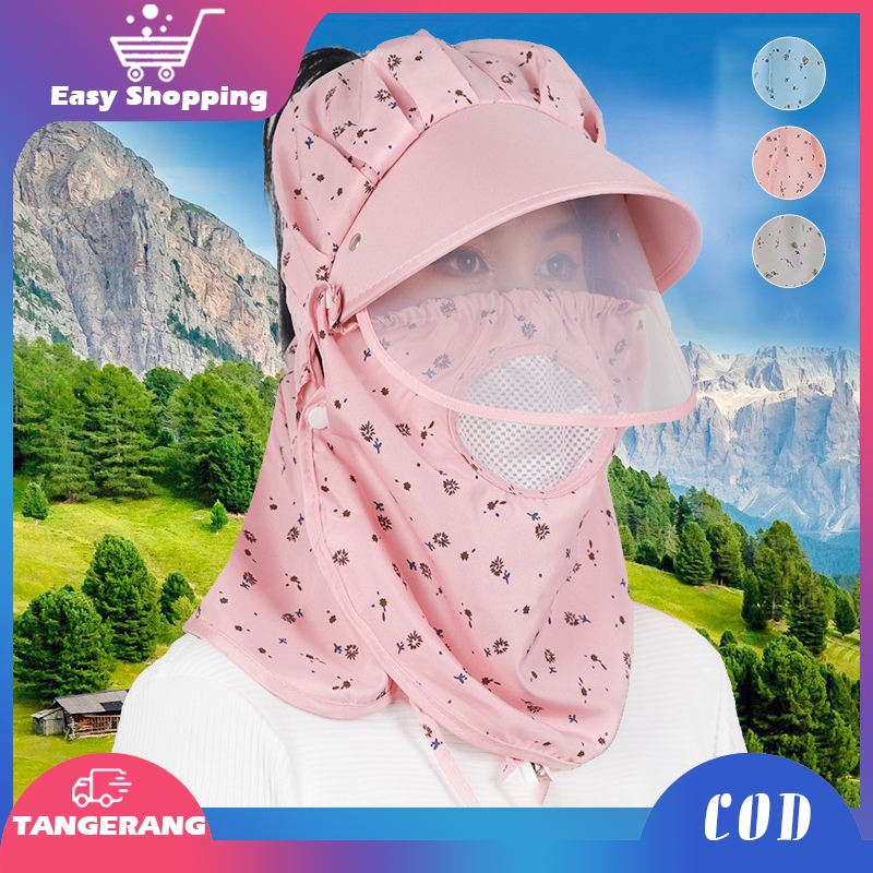 Topi Pantai Anti UV Lipat Topi Berkebun Wanita Topi Kebun Wanita Topi Lebar Pelindung Matahari
