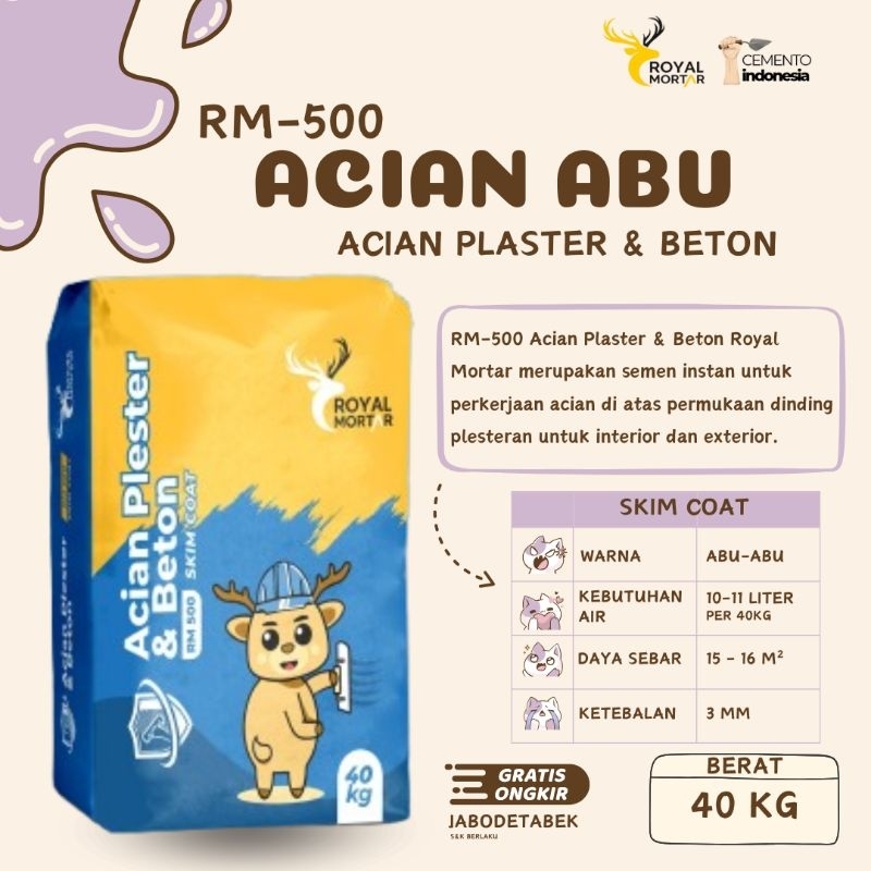 Royal Mortar RM-500 Acian Plaster & Beton | Acian Abu