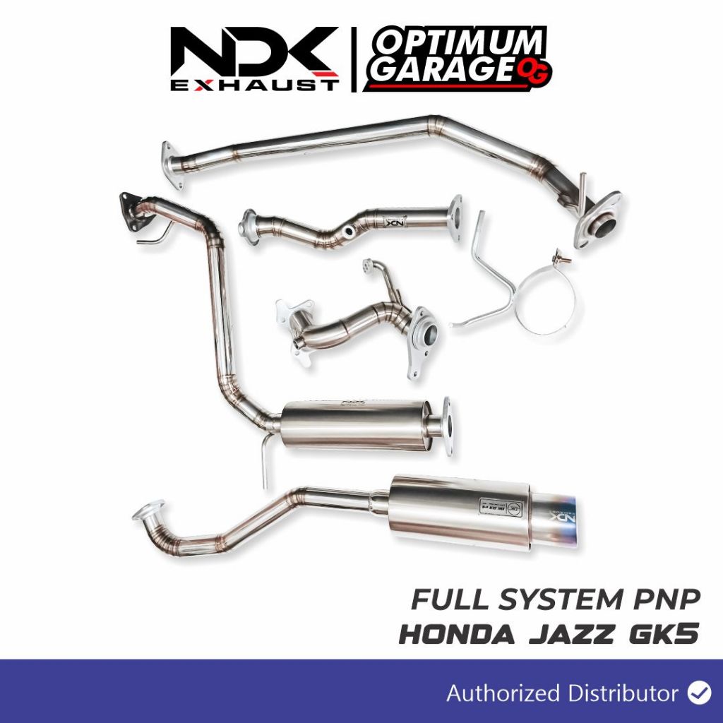 FULL SISTEM PNP KNALPOT MOBIL NDK EXHAUST MUFFLER DK-03V4 RESOANTOR HOLD HONDA JAZZ GK5