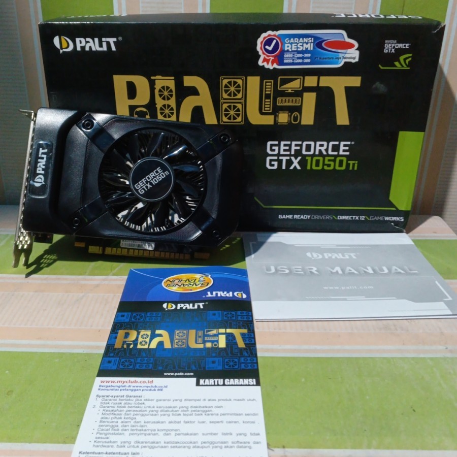VGA PALIT GTX 1050 Ti DDR5 MULUS ORI GTX1050Ti GTX1050 Ti MURAH BEKAS